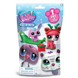 Littlest Pet Shop Festive Friends Set - Pink, Red, Green